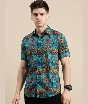 Showoff Satin Regular Fit Printed Half Sleeves Men's Casual Shirt - Multi ( Pack of 1 )