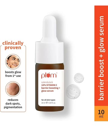Plum 10% Vitamin C & Calendula Barrier Boosting + Glow Serum | Boosts glow (10 ml)