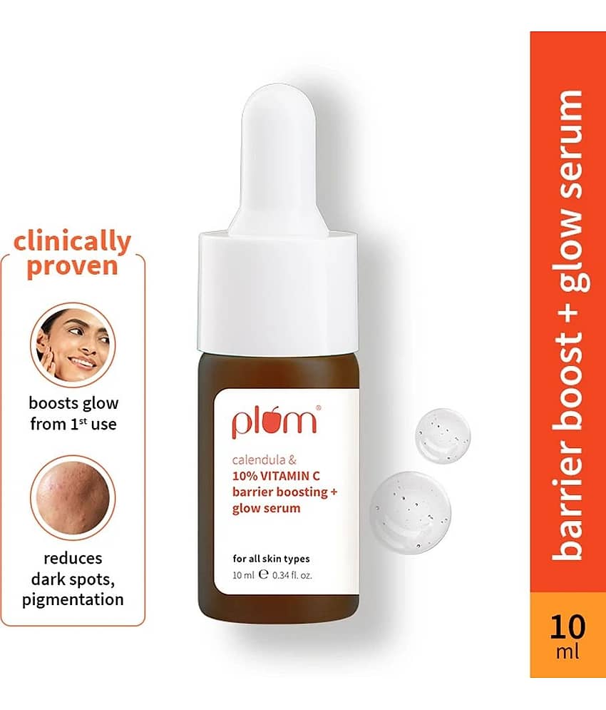 Plum 10% Vitamin C & Calendula Barrier Boosting + Glow Serum | Boosts glow (10 ml)