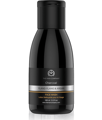 The Man Company Activated Charcoal Face Wash for Men | Ylang Ylang & Argan Essential Oils | Acne Oil Control | 100ml