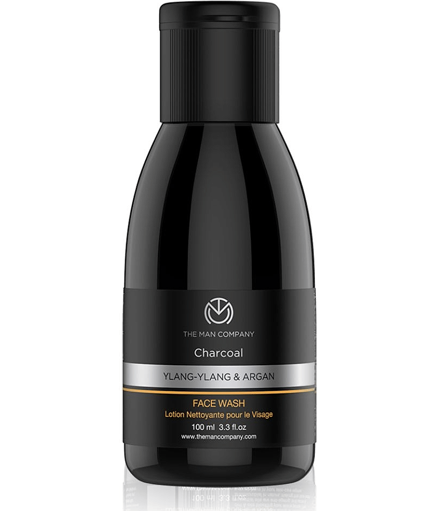 The Man Company Activated Charcoal Face Wash for Men | Ylang Ylang & Argan Essential Oils | Acne Oil Control | 100ml