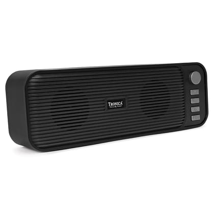 TRONICA Shahenshah 20W Portable Bluetooth v5.3 Speaker, 2.0 Channel with Dual 54mm Drivers, 2000mAh Battery, TWS, FM, USB & AUX, Rotary Volume Control (Space Grey)