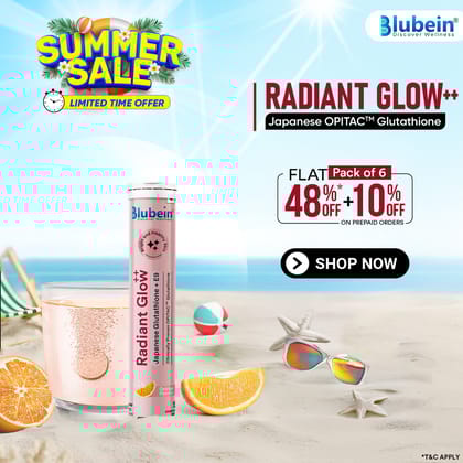Radiant Glow ++ Japanese OPITAC Glutathione & Vitamin C, E, A-Pack of 6