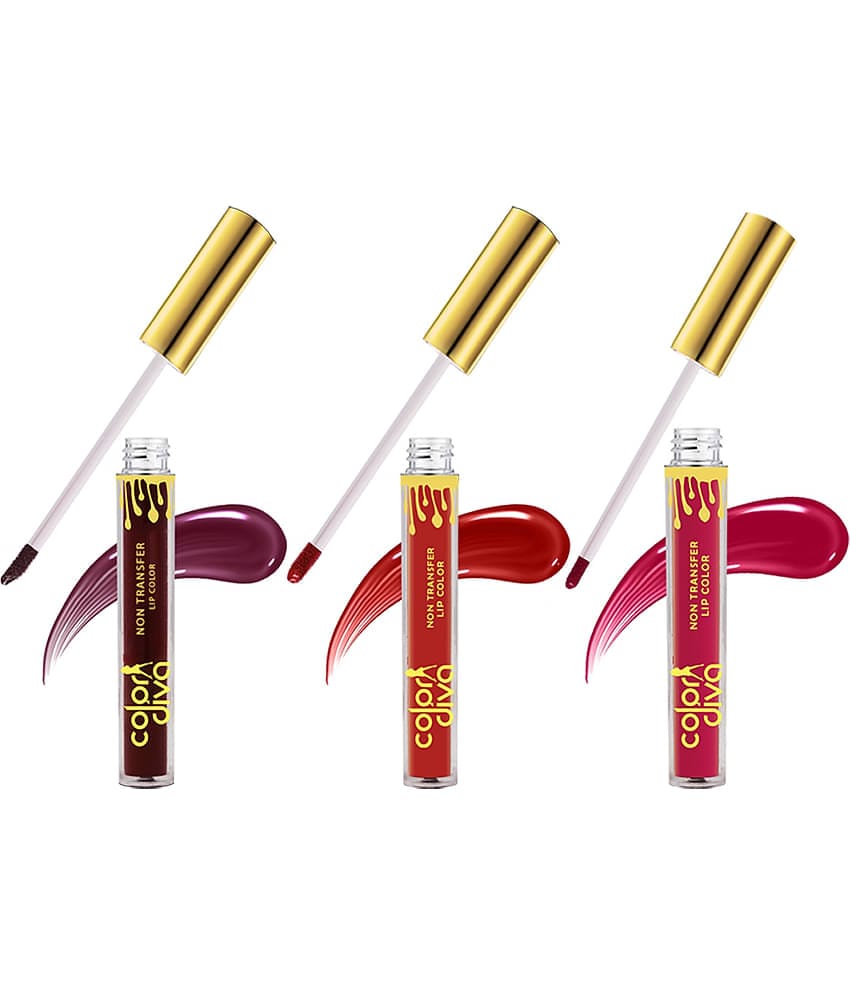 Color Diva Non Transfer Matte Liquid Lipstick LL501-101-102-105 Multi 6 mL