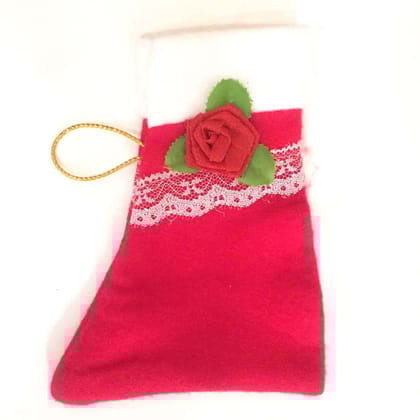 Christmas Stockings with a Red Rose