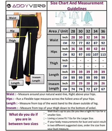 Addyvero - Black Cotton Blend Bootcut Fit Women's Bootcut Pants  ( Pack of 1 )