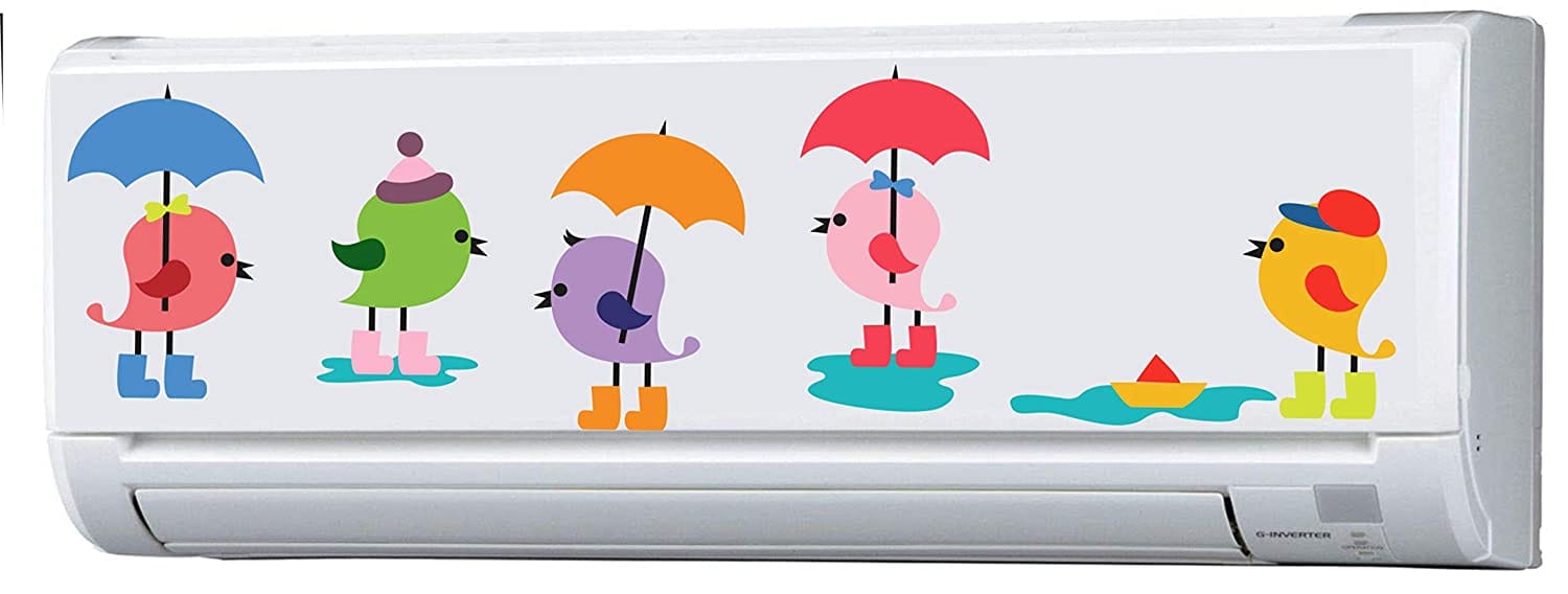 DreamKraft Decorative Air Conditioner Vinyl Sticker (Multicolour, 87 cm X 22 cm)