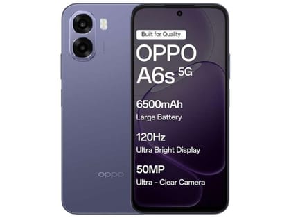 OPPO A6S 5G Smartphone, 4GB RAM, 128GB Storage, Elegant Design - Plum Purple