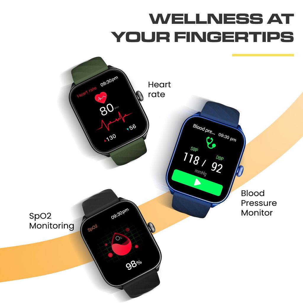 CELLECOR E1 Flex 1.83" (46.48mm) HD Display Smart Watch, 500 Nits, 60Hz Refresh Rate, Bluetooth Calling, AI generated Watch Faces, 100+ Sports Modes, Health Suite, Voice Assistance (Black)