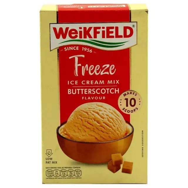 weikfield freeze ice cream mix butterscotch flavoured 100 gm