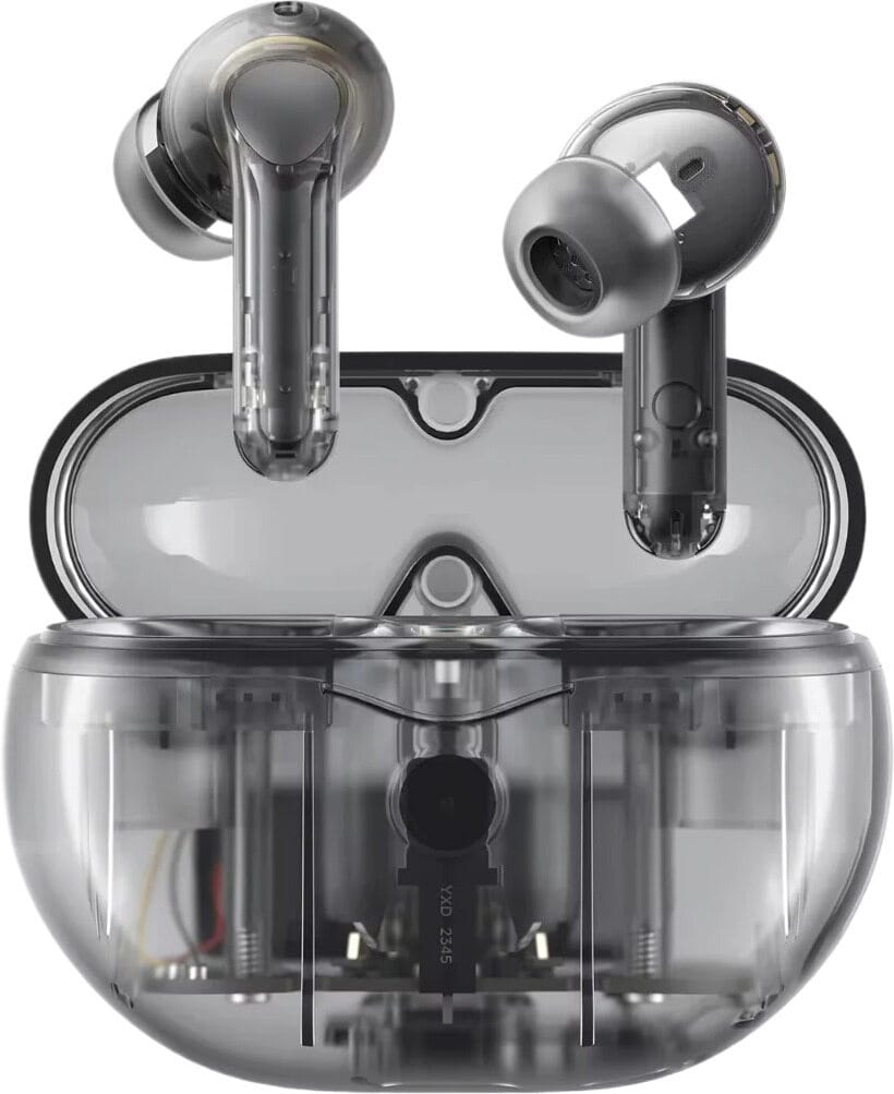 Ovista Butterfly 30 Hours Music Time Transparent Bluetooth  (Black, True Wireless)