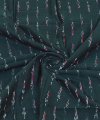 2.4 m black handwoven nuapatna cotton kurta material