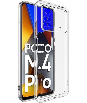 Case Vault Covers - Transparent Silicon Silicon Soft cases Compatible For Poco M4 Pro ( Pack of 1 )