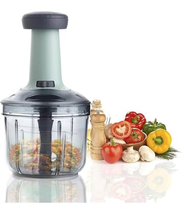 Dark Sun Kitchenware Push Chopper Multicolor Plastic Mannual Chopper 900 ml ( Pack of 1 )