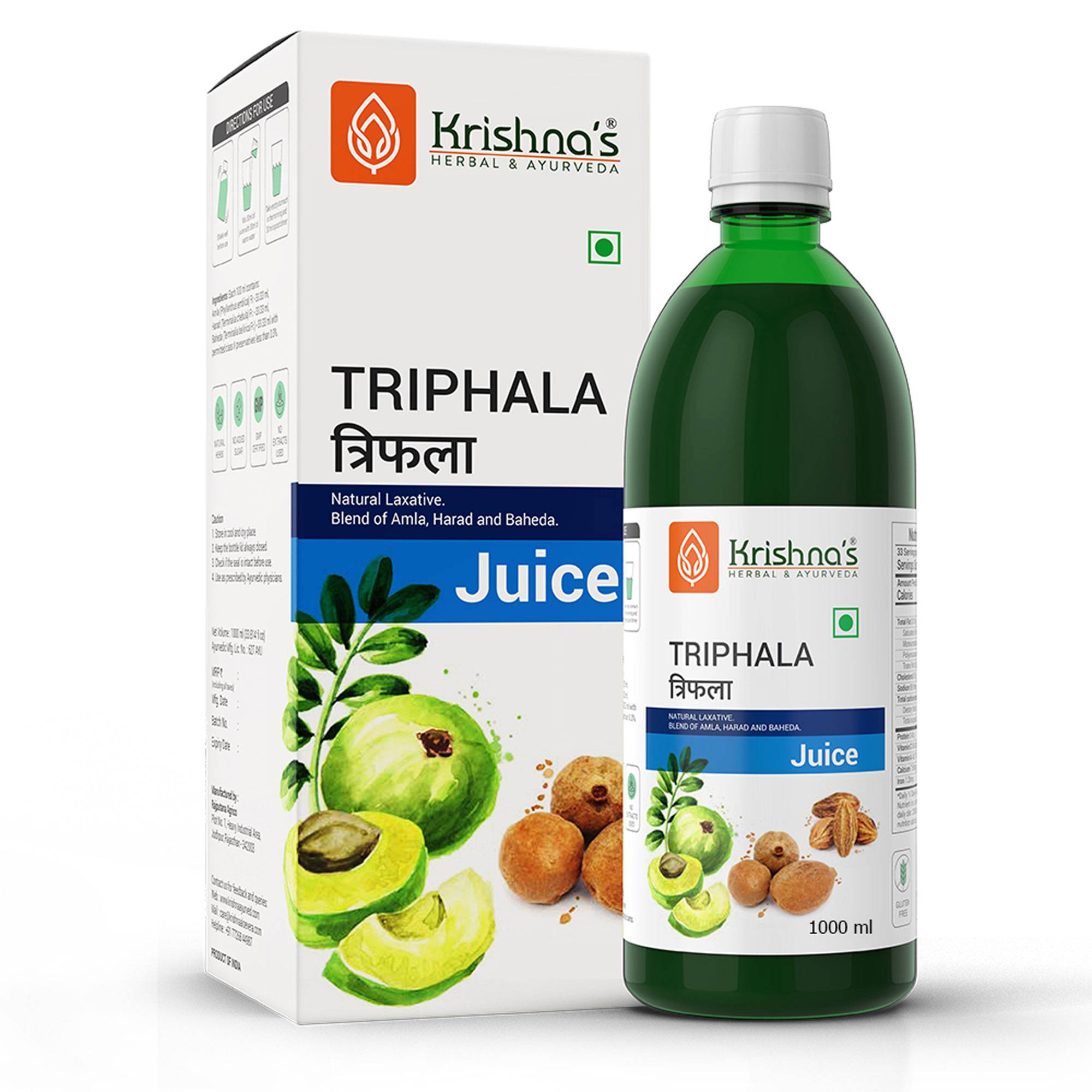 Krishna's Herbal & Ayurveda Triphala Juice 1000 ml  Pack of 1