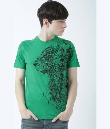 Huetrap Pack of 1 Cotton Regular Fit Men's T-Shirt ( Green )