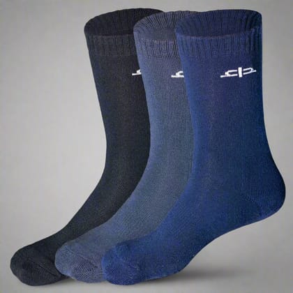 Bamboo Kids Crew Socks - 3 Pairs-Age 6-8 Years / Dark Grey | Black | Navy Blue