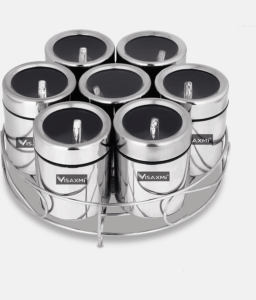 Visaxmi Steel Silver Spice Container ( Set of 1 )