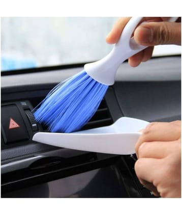 Mahek Accessories - Car Cleaning Car AC Air Outlet Vent Internal Cleaner- Dust Cleaning Mini Dustpan With Brush for car accessories(Pack Of 1)