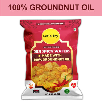Let's Try Kettle Cooked Desi Spicy Potato Wafers - 52g