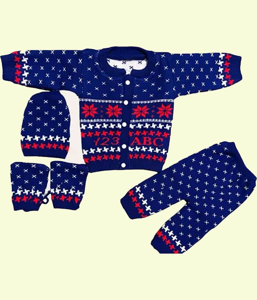 Paryag Single Unisex for Baby Woollen Cardigans ( Red )