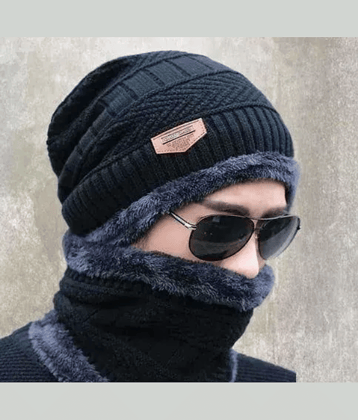 Infispace Black Cotton Men's Cap ( Pack of 1 )