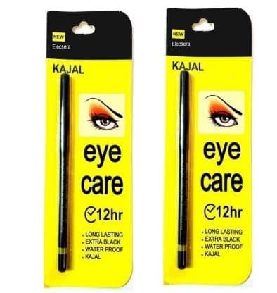 Elecsera Kajal Long Lasting Extra Black Waterproof combo Pack of 2 (BLACK, 0.7 g) - Makeup - Eyes | Buy online on ZillyBuy