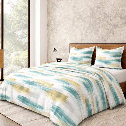 Athena Home Queen Size Cotton Bedsheet with 2 Pillow Covers (90 x 100 Inches)