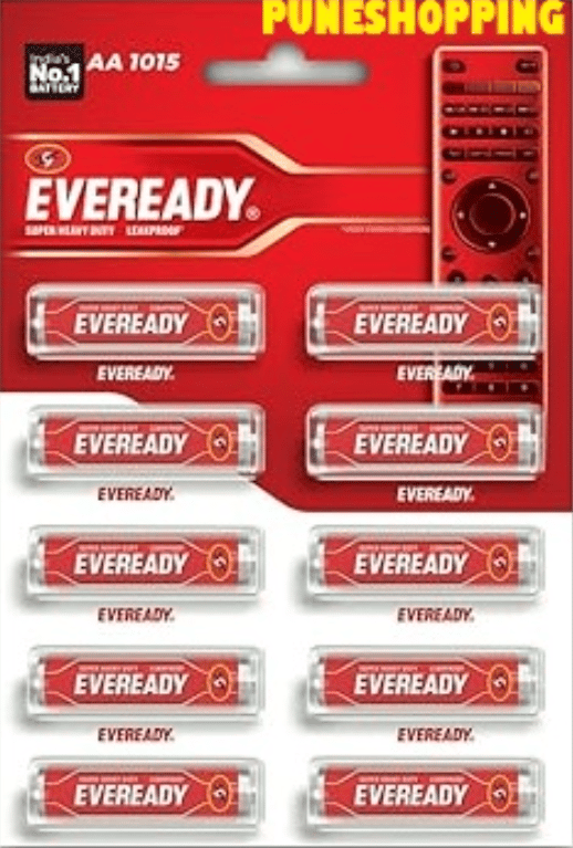 Eveready AA Batteries/Eveready Carbon Zinc AA Batteries | Pack of 10 | 1.5 Volt | Highly Durable & Leak Proof | AA Battery for Household and Office DevicesSuper heavy duty leakproof AA batteries