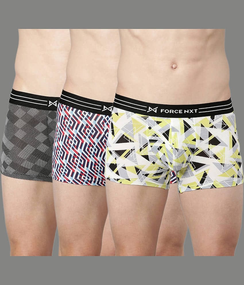 Force NXT Pack of 3 Modal Trunks For Men's ( Multicolor )