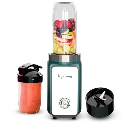 Lifelong Nutri Blender for Smoothies and Juices 500 Watts with 2 Jars - 100% Copper Motor Mixer Grinder, Blender & Smoothie Maker for Kitchen - Blender for Fruits & Vegetables - Stainless Steel Blades Lifelong Nutri Blender for Smoothies and Juices 500 W Lifelong Nutri Blender for Smoothies and Juices 500 Watts with 2 Jars - 100% Copper Motor Mixer Grinder, Blender & Smoothie Maker for Kitchen - Blender for Fruits & Vegetables - Stainless Steel Blades Lifelong Nutri Blender for Smoothies and Juices 500 W