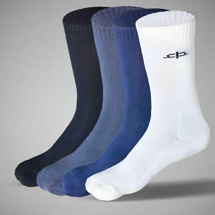 Bamboo Kids Crew Socks - 4 Pairs-Age 9-12 Years / Dark Grey | Navy Blue | Black |  Off White