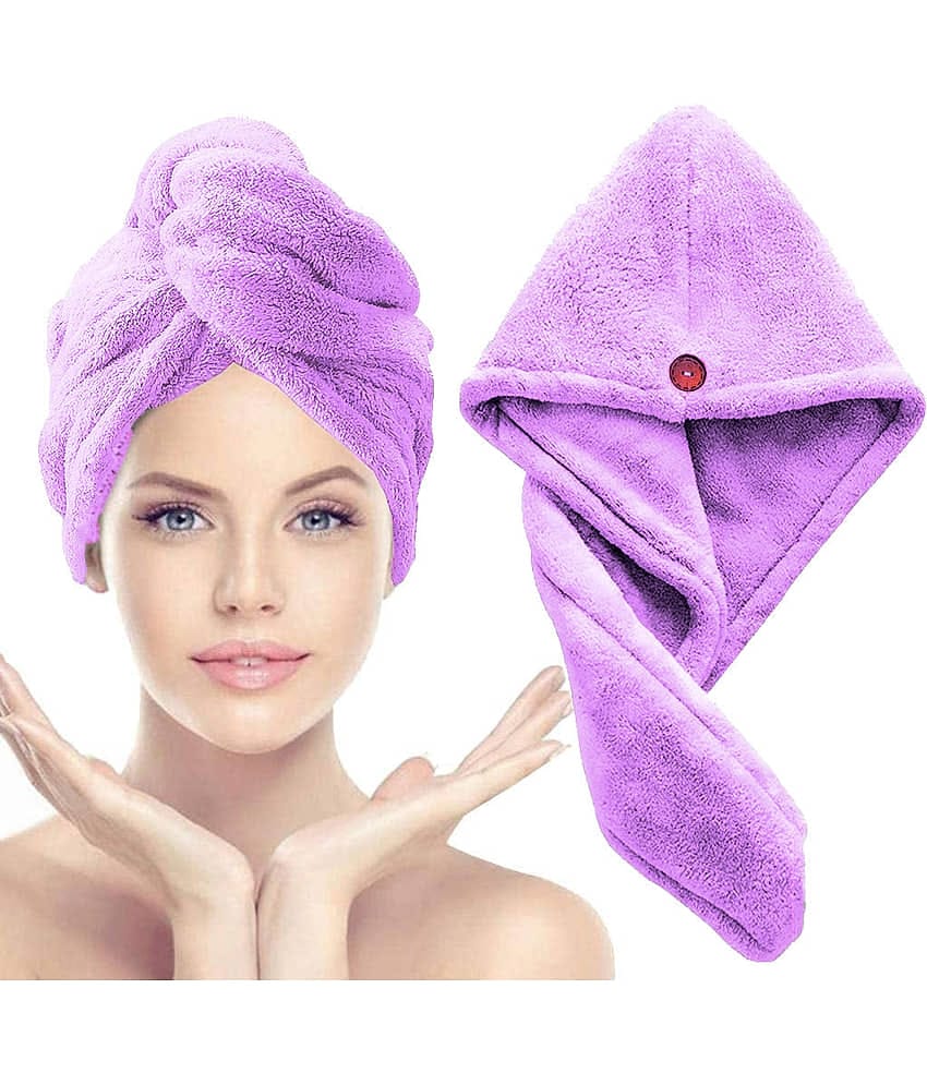 Midastra Purple Hair Towel Wrap ( Pack of 1 )
