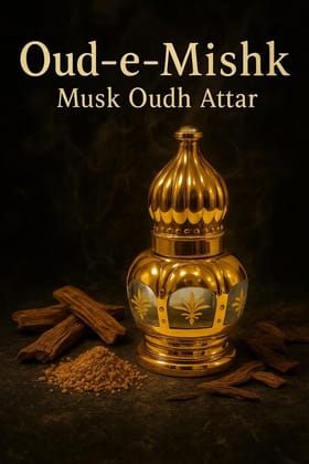 Musk Oud Attar (10ml) | Long Lasting Arabic Fragrance Oil for Men & Women | Alcohol-Free Luxury Fabric Attar | Premium Musk & Oud Blend by LinBerlin
