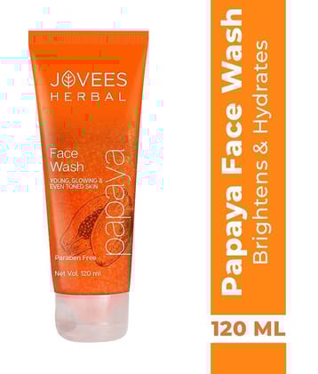 Jovees Herbal Papaya Face Wash Brightens & Hydrates All Skin Types 120ml ( Pack of 1 )