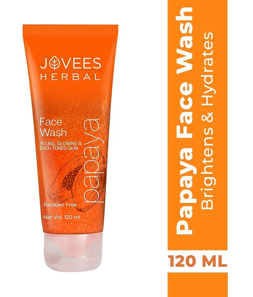 Jovees Herbal Papaya Face Wash Brightens & Hydrates All Skin Types 120ml ( Pack of 1 )