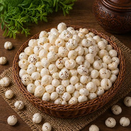 Phool Makhana Fox Nuts (100g) | Wholesome & Nutritious Crunchy Snack | Healthy Munching Phool Makhana Fox Nuts (100g) | Wholesome & Nutritious Crunchy Snack | Healthy Munching