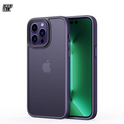 iPhone 14 Pro Case - Premium Frosted Matte Cover Drop & Camera Protection-Deep Purple