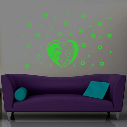 DreamKraft 48 Pieces Glow in The DarkKids Room Decor Radium Sticker (Green, 25 cm X 25 cm)