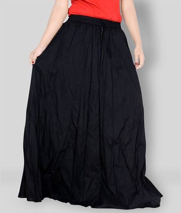 Sttoffa - Black Cotton Women's Broomstick Skirt ( Pack of 1 )