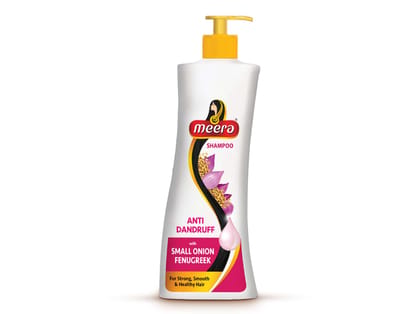 Meera Anti Dandruff Shampoo, With Goodness Of Small Onion and Fenugreek, Nourishment, For Men And Women, Paraben Free, 340 ml