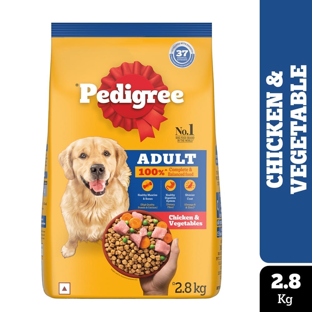 Pedigree Chicken &amp; Vegetables Adult Dry Dog Food 2.8kg