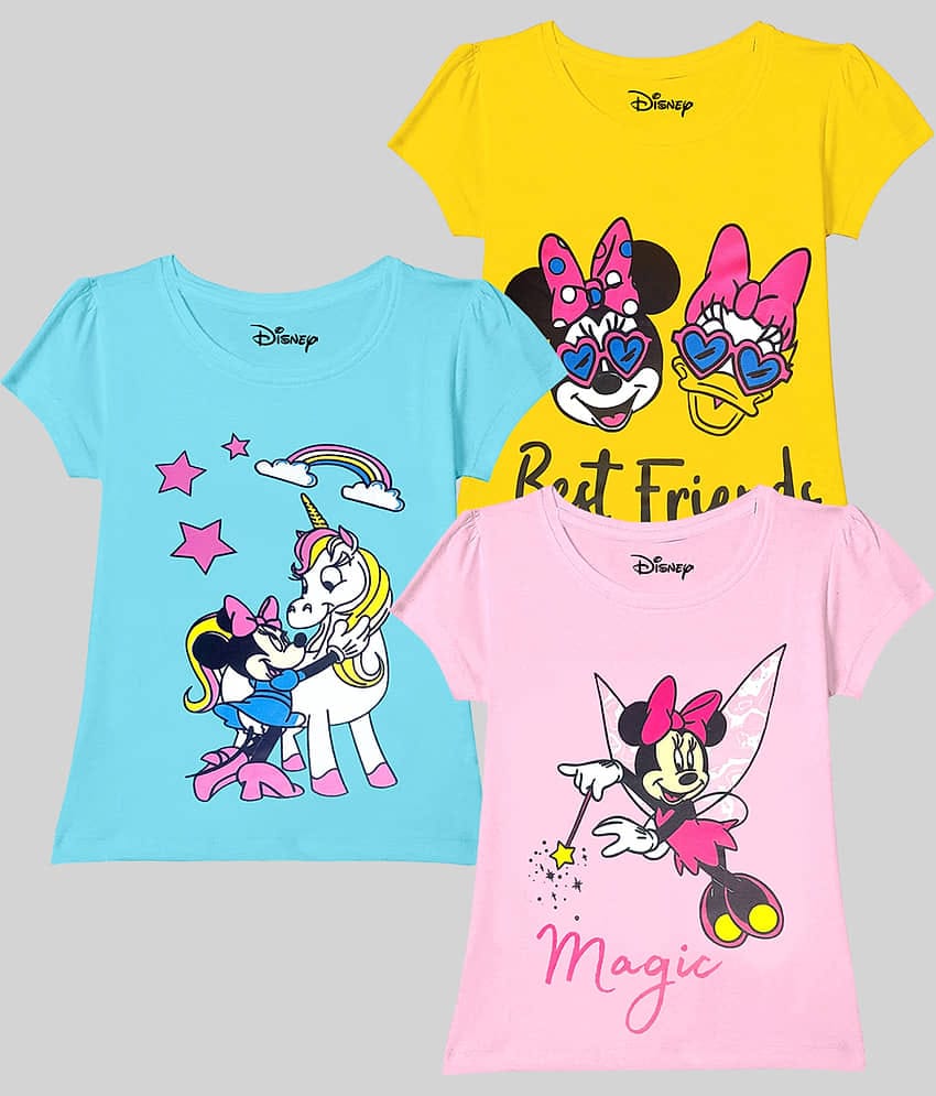 Kuchipoo Pack of 3 Girls Cotton Blend T-Shirt ( Multicolor10 )