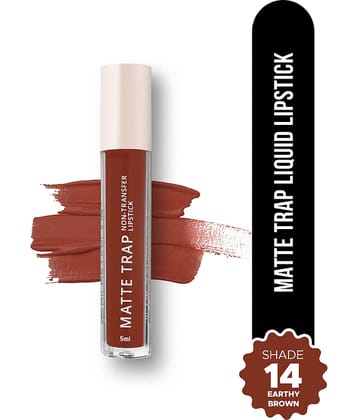 Hilary Rhoda Brown Matte Waterproof Liquid Lipstick ( Pack of 1 )