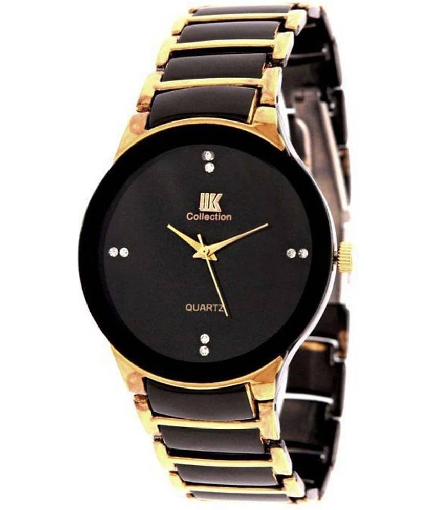Iik Collection Gold Black Analog Watch