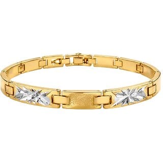 KIMTI 18k Gold Plated Men Kada Bracelet (Gold,Silver) KIMTI 18k Gold Plated Men Kada Bracelet (Gold,Silver)