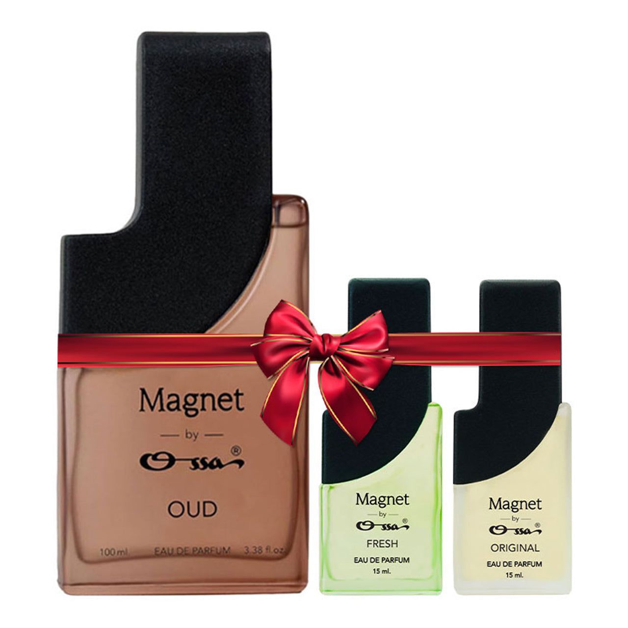 OSSA MAGNET OUD EDP 100ML & FRESH EDP 15ML & ORIGINAL EDP 15ML (PACK OF 3)