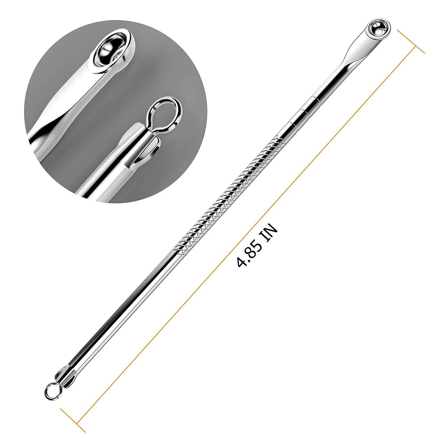 Glamezone Stainless Steel Blackhead Remover Needle Round