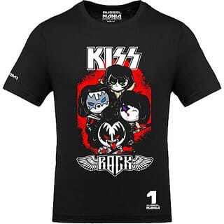 Fastbend Mens Black Printed Cotton Blend Round Neck T-Shirt