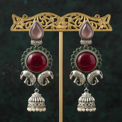 Regal Elephant Jhumka Earrings Regal Elephant Jhumka Earrings